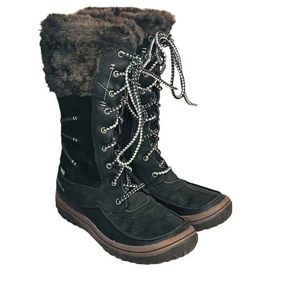 Merrell Women's Decora Prelude Winter Boots Black Size 8 - Picture 3 of 10